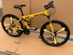 Carbon Steel 26'' Foldable Bike With 21 Speeds (Yellow)